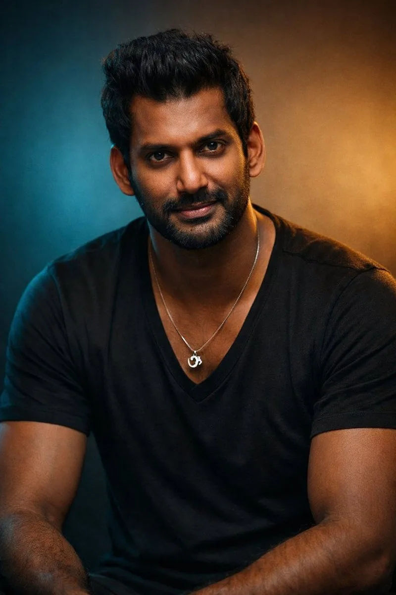 Cinematic studio portrait with teal and gold lighting (3)