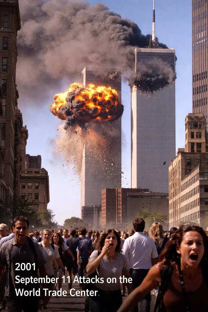 Historical depiction of the significant September 11, 2001 event