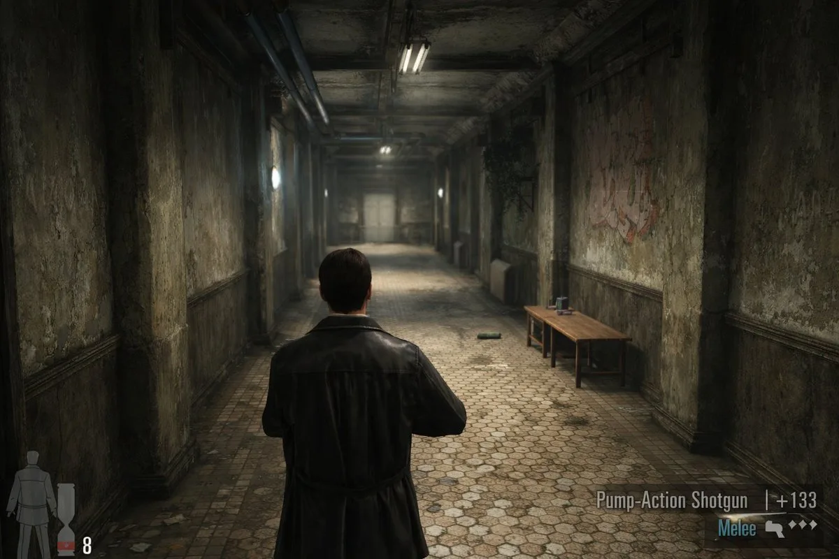 Hyper-realistic cinematic video game scene with advanced lighting and textures.