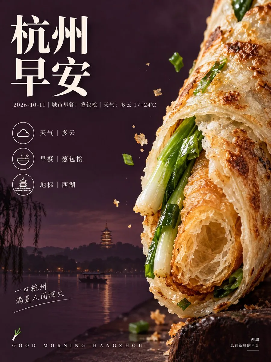 Close-up of steaming Shanghai pan-fried buns with city skyline background. (3)