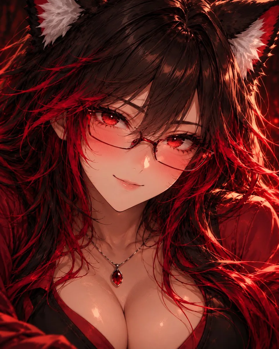 Close-up portrait of an anime character with detailed hair and a gentle smile.