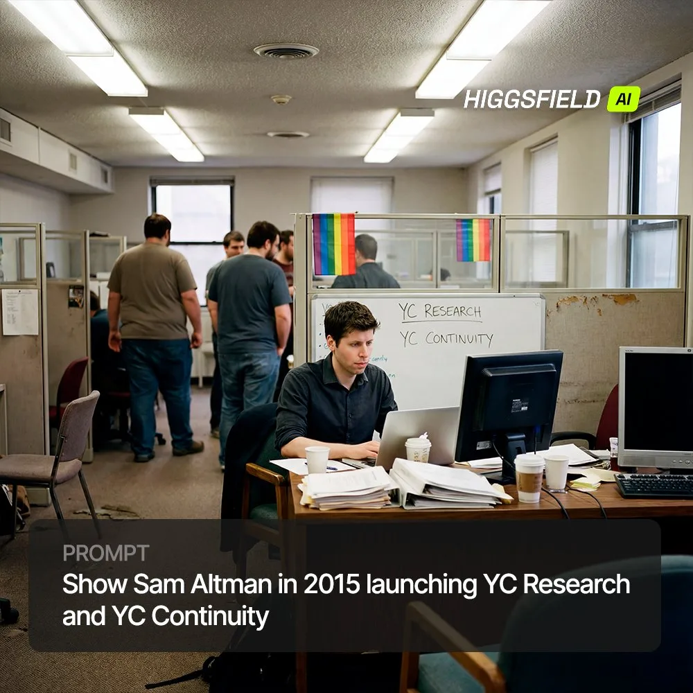 Sam Altman speaking at a 2015 Y Combinator launch event.