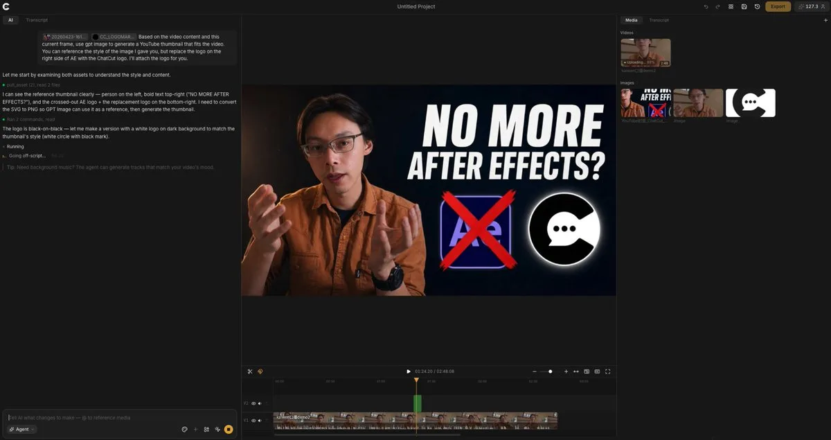 YouTube thumbnail with theChatCut logo