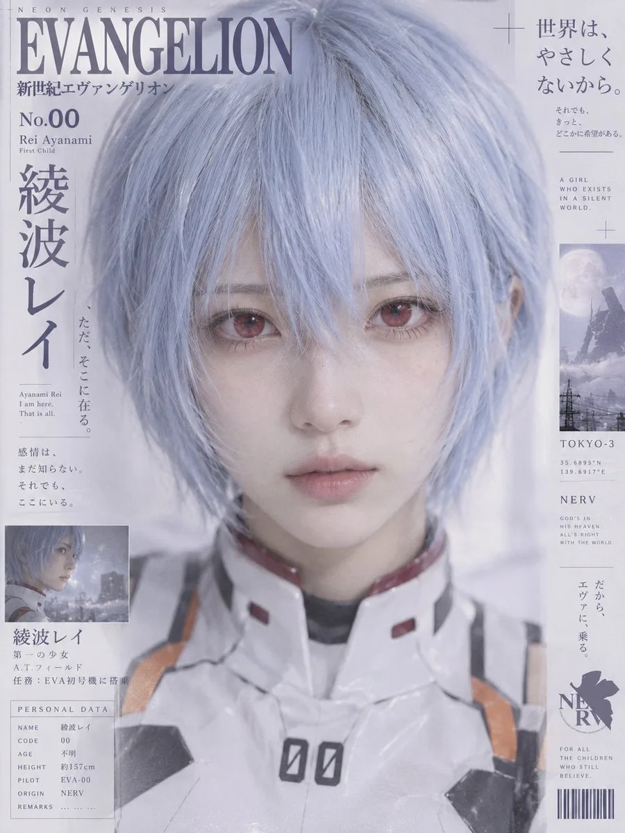 Soft Japanese magazine style portrait with low saturation purple and gray tones. (3)