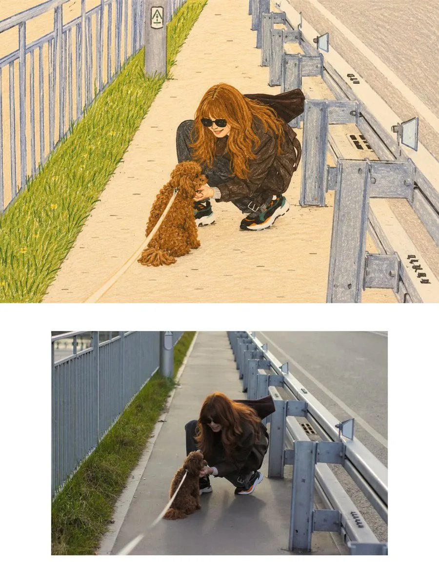 Hand-drawn colored pencil illustration on textured cream paper with soft shading (2)