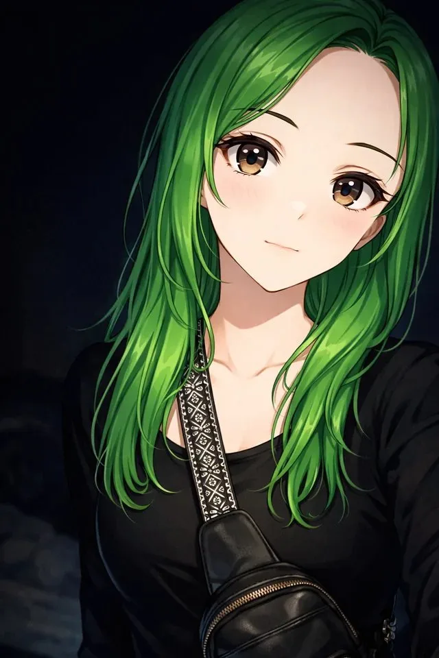 A colorful digital illustration of a person transformed into an anime character.