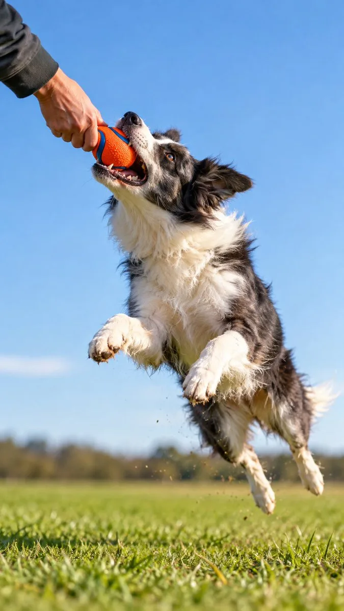 High-speed wildlife photography capturing dynamic interaction between a human hand, prop, and an animal. (3)